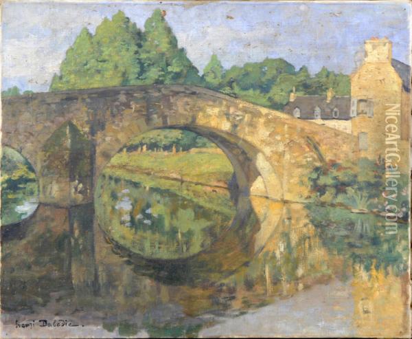 Le Pont. Oil Painting - Henri Dabadie