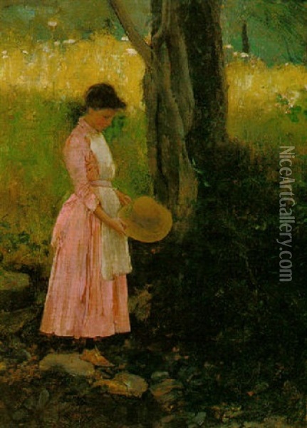 In The Shade Of The Tree Oil Painting - Harrington Mann