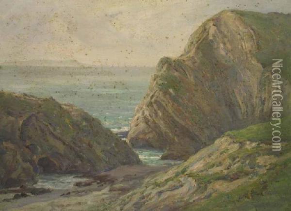 Coastal Scene Oil Painting - Frederik Golden Short