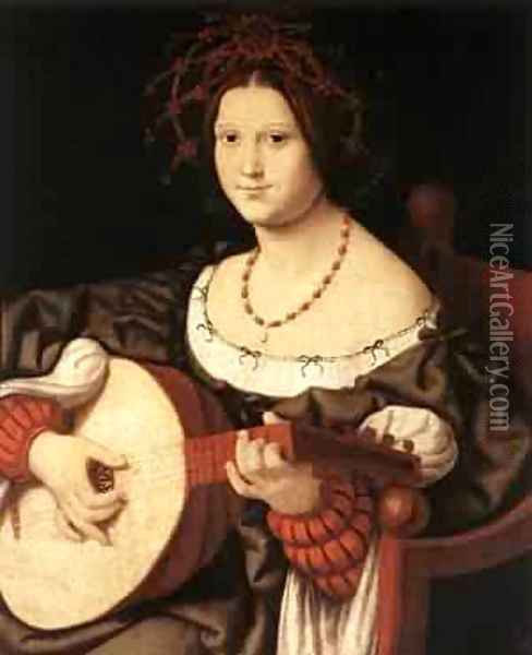 The Lute Player Oil Painting - Andrea Solario