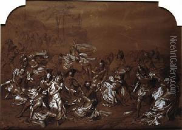 Porwanie Sabinek 1867 Oil Painting - Henrik Ippolipovich Semiradskii