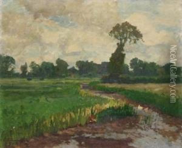 Worpsweder Landschaft Oil Painting - Carl Vinnen