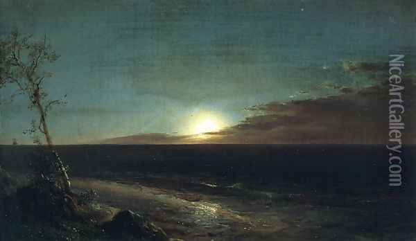 Moonrise Oil Painting - Frederic Edwin Church