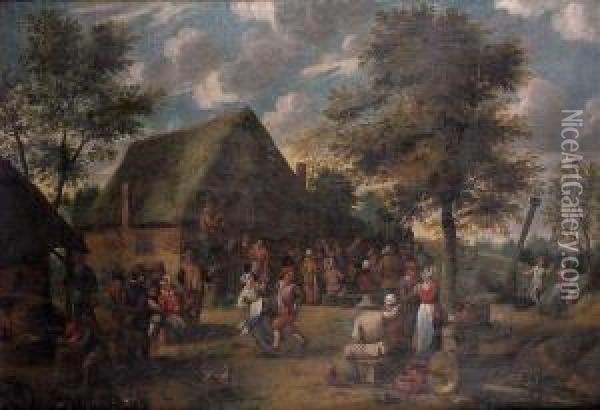 Rejouissances Paysannes Oil Painting - David The Younger Teniers