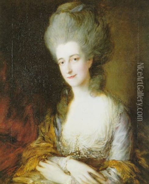 Portrait Of Dorothea, Lady Eden Oil Painting - Thomas Gainsborough
