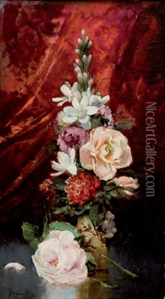 Flores Oil Painting - Eugenio Oliva Rodrigo