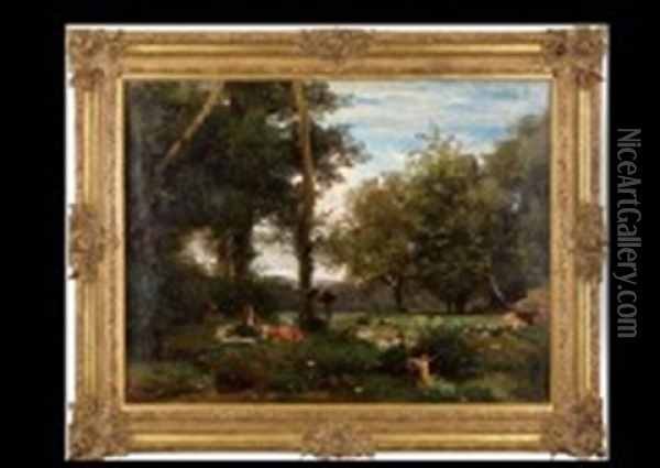 Landscape Oil Painting - Gaspard-Jean Lacroix