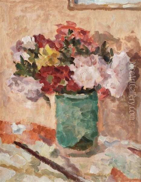 Vas Cu Flori Oil Painting - Anatol Vulpe