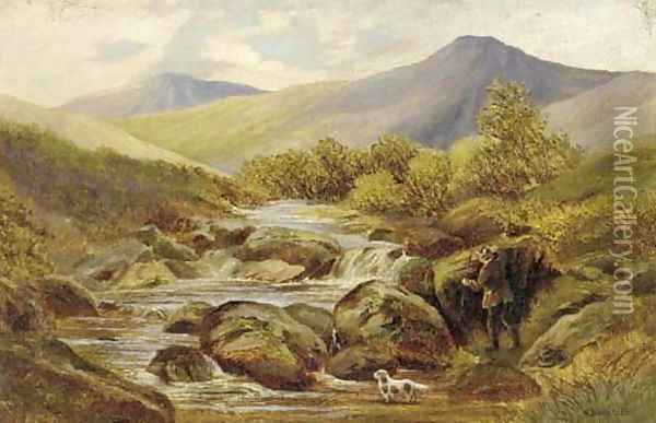 In the Highlands Oil Painting - H.D. Hillier