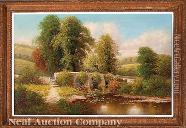 Wickham Bridge, Stapleton Oil Painting - George Harris