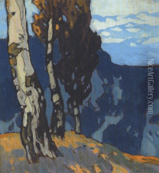 Landschaft Oil Painting - Oskar Mulley
