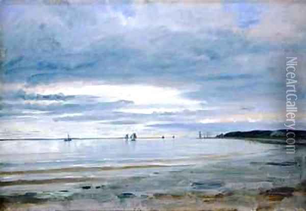 The Beach at Blankenese Oil Painting - Jacob Gensler