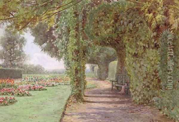 Holme Lacey, early autumn Oil Painting - Ernest Arthur Rowe