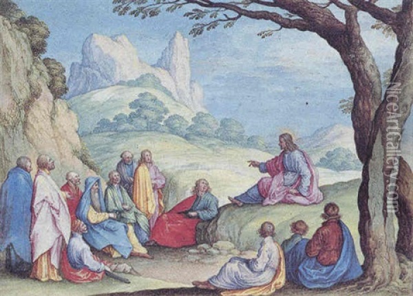 The Sermon On The Mount Oil Painting - Friedrich Brentel the Elder