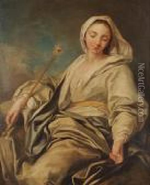 Saint Lucy Oil Painting - Joseph-Marie Vien