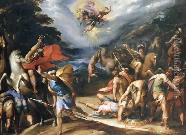 Conversion of St Paul on the Road to Damascus Oil Painting - Hans Speckaert