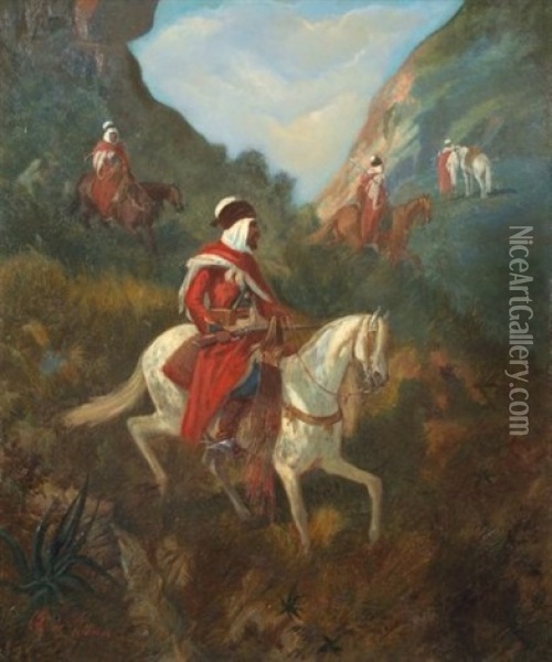 Chasseurs Algeriens Oil Painting - Charles De Luna