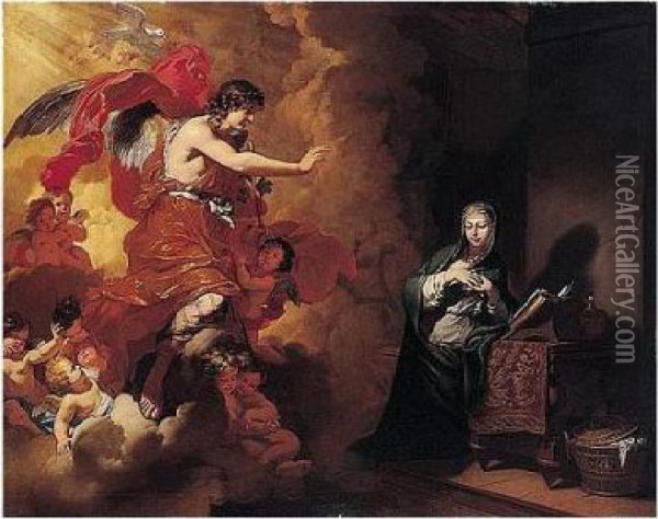 The Annunciation Oil Painting - Gerard de Lairesse