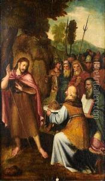 Saint John The Baptist Denying That He Is The Christ(?) Oil Painting - Otto van Veen