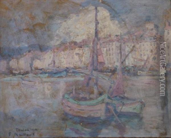 Puerto De Toulon Oil Painting - Fernand Maillaud