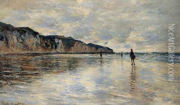 Low Tide at Pourville Oil Painting - Claude Oscar Monet