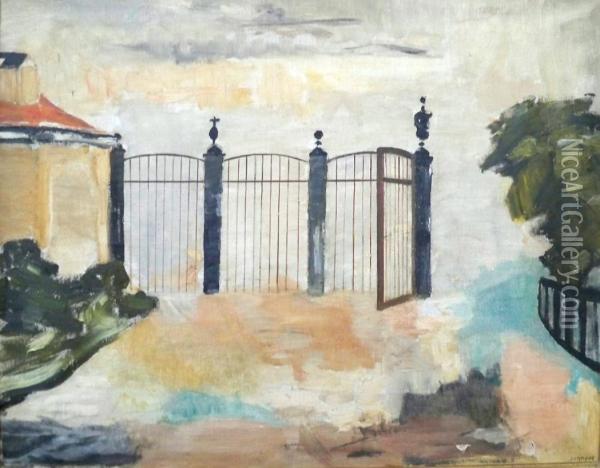 The Open Gate Oil Painting - Christoffer Jennert
