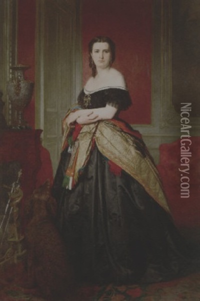 Portrait Of Marie-therese Bartholoni Oil Painting - William-Adolphe Bouguereau