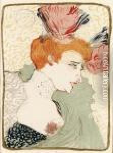 Mademoiselle Marcelle Lender, En Buste (delteil 102; Wittrock 99; Adriani 115) Oil Painting - Henri De Toulouse-Lautrec