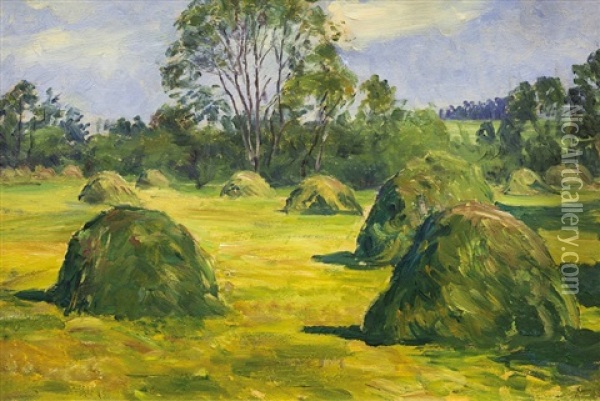 Krajina S Kupkami Oil Painting - Frantisek Kavan