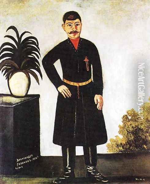 Portrait of Alexander Garanov 1906 Oil Painting - Niko Pirosmanashvili