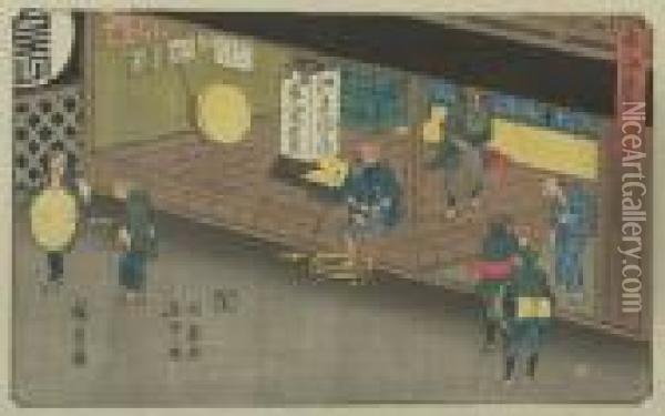 Seki Oil Painting - Utagawa or Ando Hiroshige