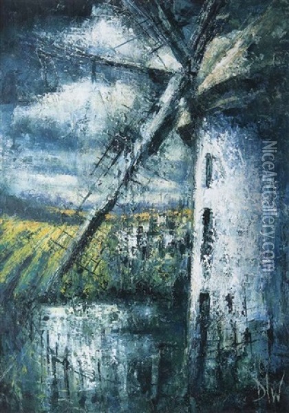 The Windmill Oil Painting - David West