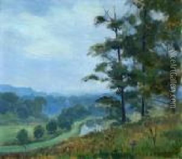 River Overlook Oil Painting - William Langson Lathrop