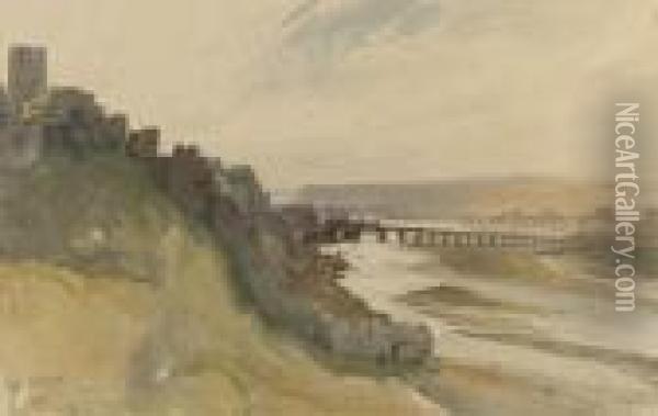 Berwick On Tweed Oil Painting - William Callow
