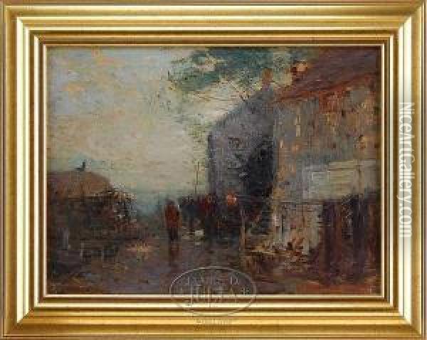 Harriet Aiken Vincent Early Morninggloucester, Mass Oil Painting - Harry Aiken Vincent