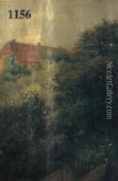 Bauerngarten Im Fruhling Oil Painting - Friedrich Loos