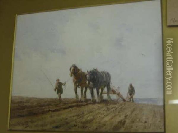 The Plough Team Oil Painting - Ernest G. Beech