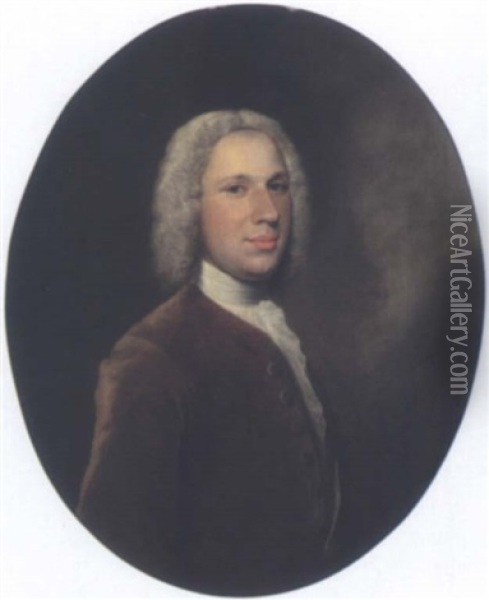 Portrait Of George Leycester Oil Painting - Joseph Highmore