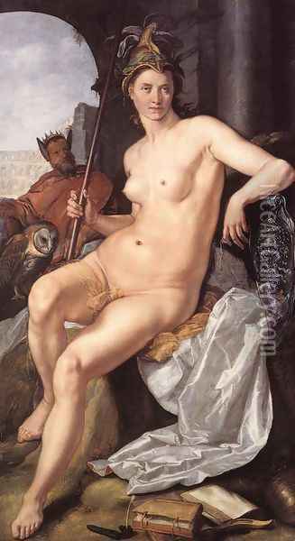Minerva 1611 Oil Painting - Hendrick Goltzius