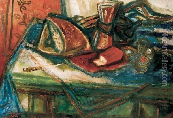 Bread and Salt 1942 Oil Painting - Gyula Hincz