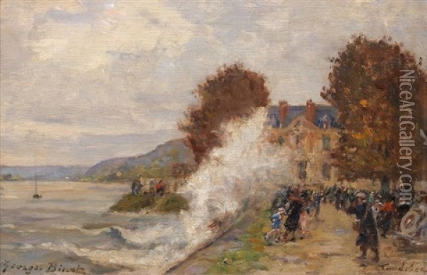 Bord De Mer Oil Painting - Georges Jules Ernest Binet