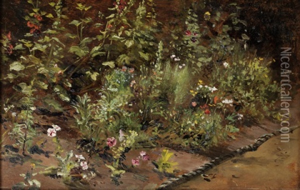 In Yeend King's Garden Oil Painting - Robert Gallon