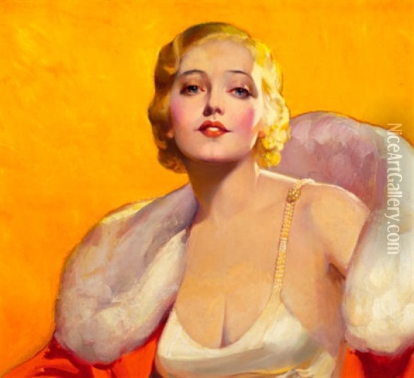 Ok Miss America, We Thank You For Your Patronage, Lucky Strike Cigarette Adverisement Oil Painting - Mcclelland Barclay