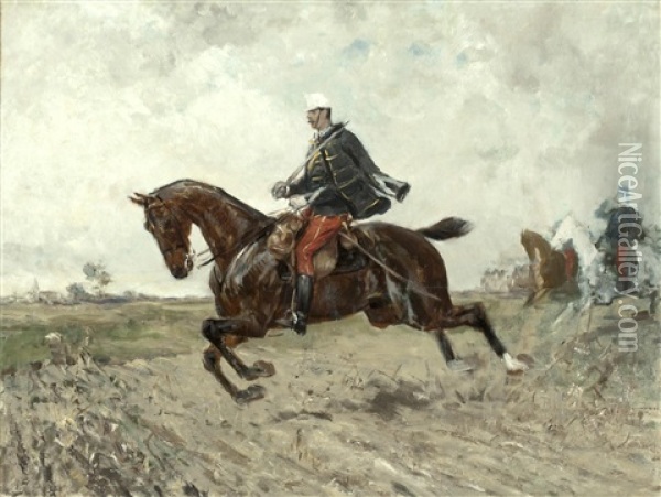 Erzherzog Otto Zu Pferd Oil Painting - Julius von Blaas