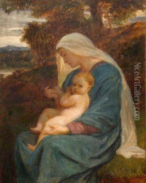 The Holy Mother Oil Painting - Frederick Goodall