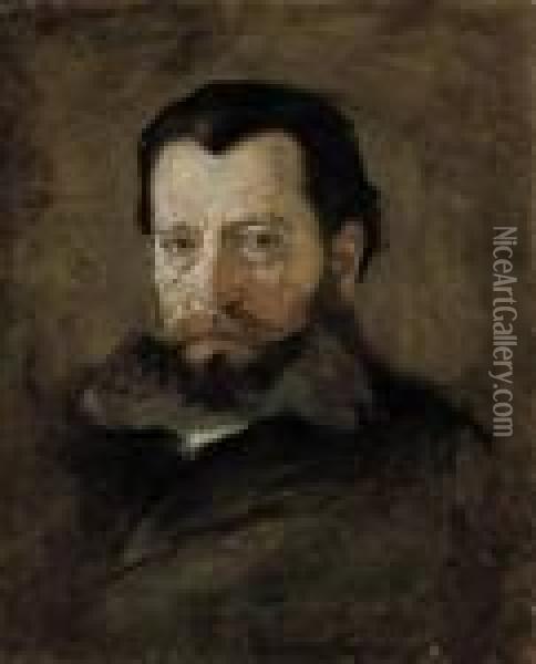 Portrait Of Count Erno Zichy (1846-1919) Oil Painting - Philip Alexius De Laszlo