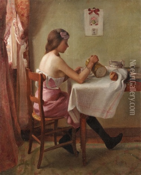 Le Petit Dejeuner De La Jeune Servante Oil Painting - Charles Maurin