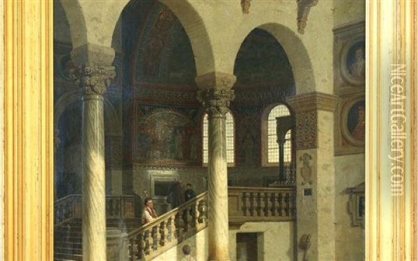 Saint Appolinaire In Ravenna Oil Painting - Heinrich Hansen