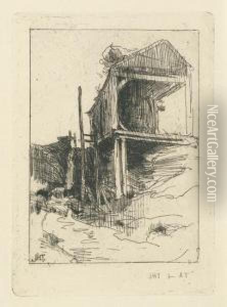 Abandoned Mill. Oil Painting - John Henry Twachtman