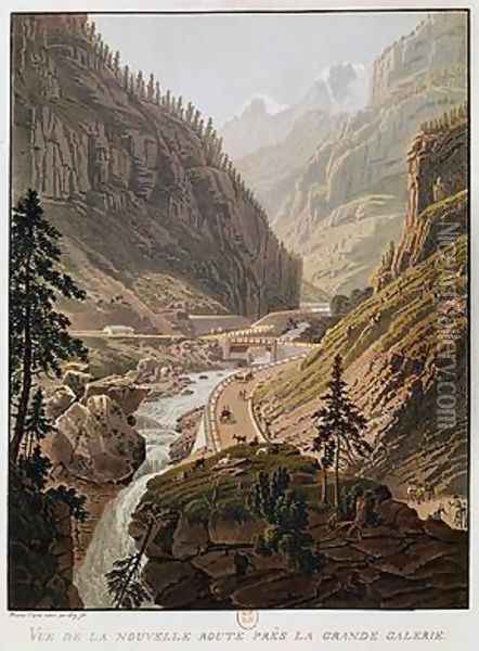 View of the New Simplon Pass 1811 Oil Painting - Mathias Gabriel Lory